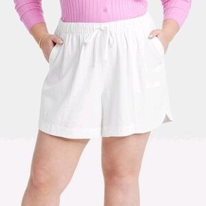 Universal Thread High-Rise Linen Easy Pull-On Shorts NWT